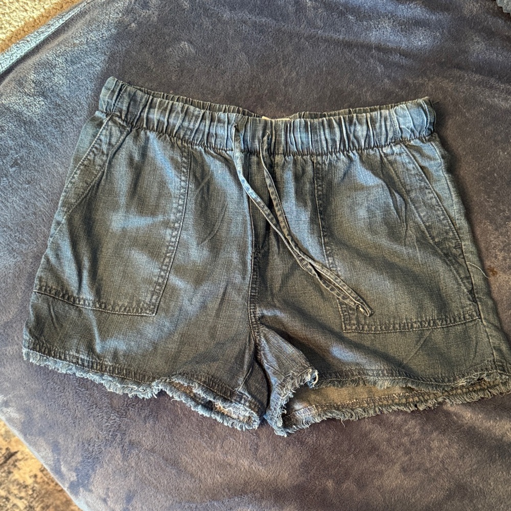For The Republic Dark Blue Jean Shorts